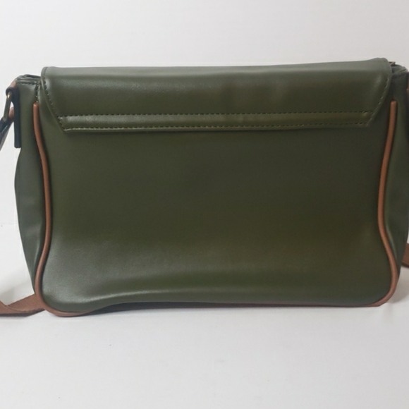Princess Highway Satchel Bag Green Brown Adjustable Strap Shoulder Faux Leather - Picture 13 of 17